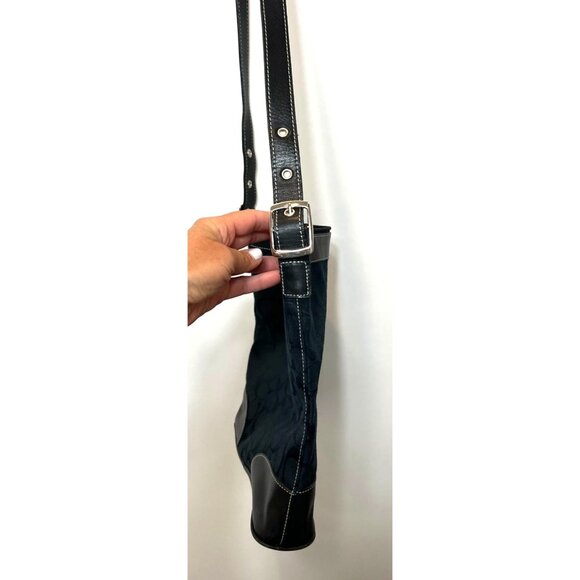 Coach Legacy Slim Duffle Signature Monogram Black Canvas Adjustable Shoulder Bag - Picture 10 of 10